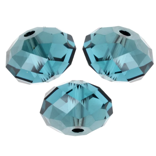 Perle ronde aplatie PureCrystal 5040 8 mm - Indicolite Satin x1