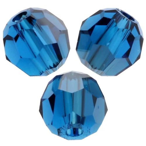 Perles rondes PureCrystal 5000 4 mm - Capri Blue Satin x20
