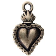 Pendentif coeur ex-voto 22x13 mm - Bronze x1|raw }}