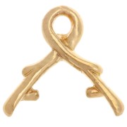 Attache pendentif 10 mm - Doré à l'or fin x1