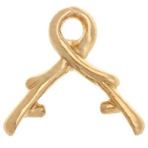 Attache pendentif 10 mm - Doré à l'or fin x1