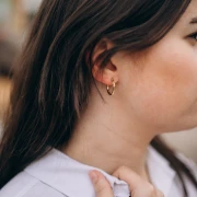 Créoles rondes martelés 18 mm - Fil 2.5 mm - Acier inox 316L et 201 x2