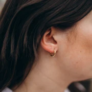 Créoles rondes martelés 15 mm - Fil 2.5 mm - Acier inox 316L et 201 x2