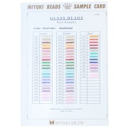 Perles - Nuancier Miyuki Rocailles 11/0 - Sample Card (n°43/2R) Dyed Colors - Semi Frosted Nuancier Miyuki Rocailles 11/0 - Sample Card (n°43/2R) Dyed Colors - Semi Frosted