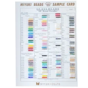 Nuancier Miyuki Rocailles 8/0 (n°865/R/1-2) - Planches 1 et 2