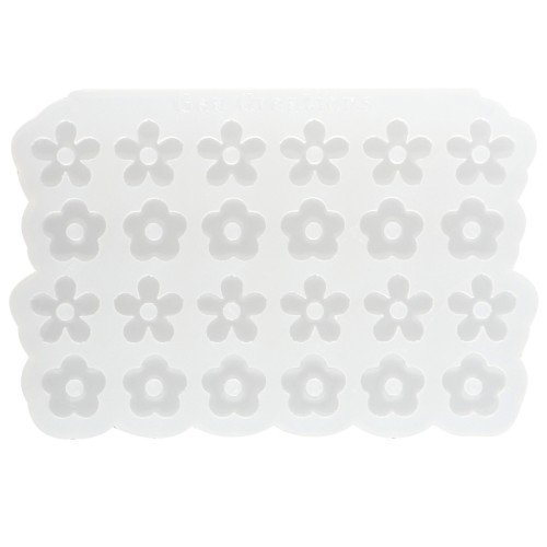 Moule en silicone Géa Creations pour réaliser des pendentifs fleur 15 mm et 17 mm