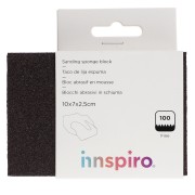 Bloc abrasif en mousse grain fin P100 10x7 cm x1