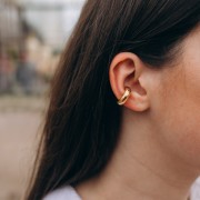 Ear cuff - Bague d'oreille anneau large 19 mm - Acier inoxydable 304 Doré x1
