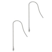 Crochets d'oreilles droits 29 mm - Acier inoxydable 316L x2