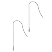 Crochets d'oreilles droits 29 mm - Acier inoxydable 316L x2