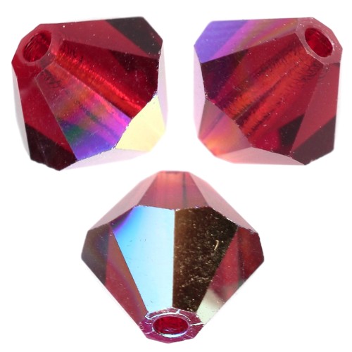 Perles toupies Preciosa - Rondelle Bead 5 mm - Vivid Siam AB x12