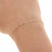 Chaîne maille fantaisie 1.4 mm en Gold filled (or laminé)  x 50cm