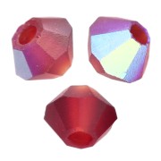 Perles toupies Preciosa - Rondelle Bead 3 mm - Vivid Siam AB Matt x30|raw }}