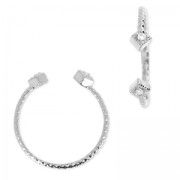 Bague motif losange avec Oxydes de Zirconium - rhodié x1|raw }}