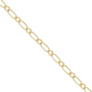 Chaîne maille Figaro alternée (1x1) 1.5 mm - Gold filled (or laminé)  x 50cm