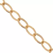 Chaîne maille Forçat limée 2 mm en Gold filled (or laminé)  x 50cm