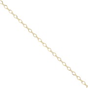 Chaîne maille fantaisie alternée (1x1) 2 mm en Gold filled (or laminé)  x 50cm|raw }}