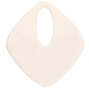 Pendentif losange évidé 28x25 mm en acétate opaque - Ivoire x1