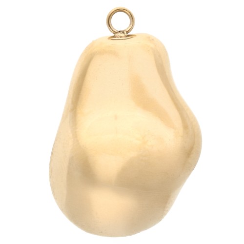 Pendentif goutte irrégulière 28x18 mm - Acier inoxydable 304 Doré x1