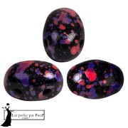 Perles en verre Samos® par Puca® 5x7 mm - Enamel Purple and Red x10g|raw }}