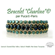 Perles en verre Samos® par Puca® 5x7 mm - Enamel Turquoise x10g