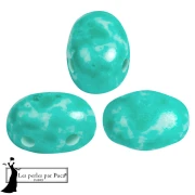 Perles en verre Samos® par Puca® 5x7 mm - Mishmash Emerald x10g