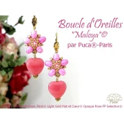 Perles en verre Samos® par Puca® 5x7 mm - Mishmash Rose x10g