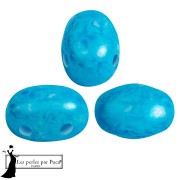 Perles en verre Samos® par Puca® 5x7 mm - Mishmash Turquoise x10g