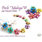 Perles en verre Samos® par Puca® 5x7 mm - Mishmash Turquoise x10g