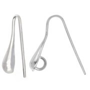 Crochets d'oreilles design goutte 17 mm - Argent 925 x2|raw }}