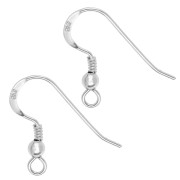 Crochets d'oreilles boule 17.5 mm en Argent 925 x2|raw }}