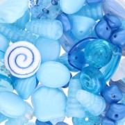 Assortiment de perles de bohème - Aqua 2 x50g