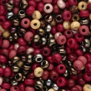 Preciosa Perles rocailles 8/0 3 mm - Mix Grenat - Bronze x20g