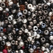 Preciosa Perles rocailles 8/0 3 mm - Mix Silver Metallic x20g