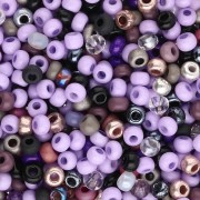 Preciosa Perles rocailles 8/0 3 mm - Mix Lilas - Noir x20g