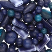 Assortiment de perles de bohème - Mix Dark Night Blue x50g|raw }}