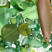 Assortiment de perles de bohème - Mix Green x50g