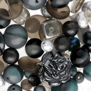 Assortiment de perles de bohème - Mix Dark Grey x50g|raw }}