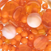 Assortiment de perles de bohème - Mix Orange x50g