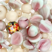 Assortiment de perles de bohème - Mix Pink - Mint x50g