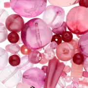 Assortiment de perles de bohème - Mix Pink x50g