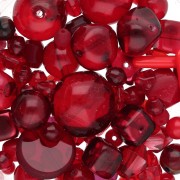 Assortiment de perles de bohème - Mix Red x50g