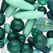 Assortiment de perles de bohème - Mix Sea Green x50g|raw }}