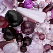 Assortiment de perles de bohème - Mix Violet x50g