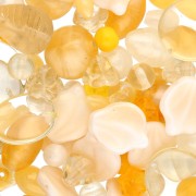 Assortiment de perles de bohème - Mix Yellow x50g|raw }}