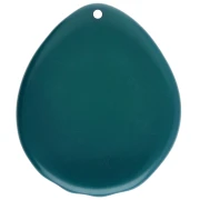 Pendentif coquillage 44x37 mm en résine - Bleu Pétrole x1