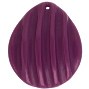Pendentif coquillage 44x37 mm en résine - Prune x1