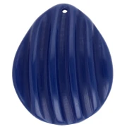 Pendentif coquillage 44x37 mm en résine - Bleu foncé x1