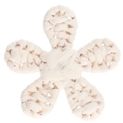 Pendentif fleur 31 mm en raphia - Ecru x1