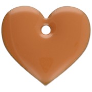 Sequins coeurs en métal et résine époxy 12x13 mm - Moutarde x6